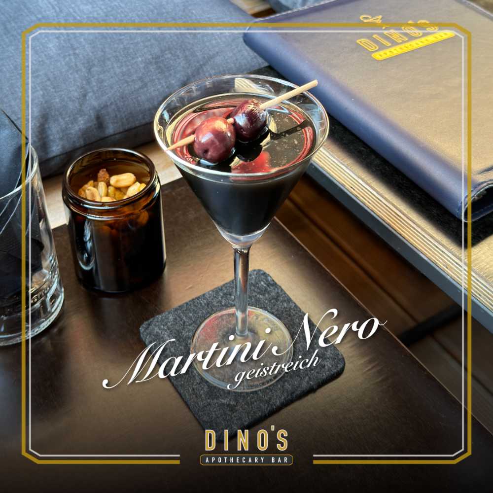 Sommerdrink Martini Nero geistreich
